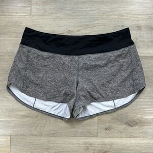 Lululemon Size 14 MR Speed Up Short Long 4" Updated Fit Heather Lux Multi Black